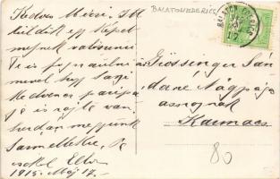 1915 Balatonederics, lovas pár. photo