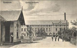 1912 Komárom, Komárnó; Újváros, Fiedler János lenfonógyára, Lenfonoda / linen factory