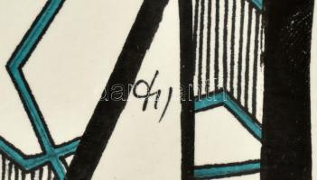 Kun Sarolta (1990- ): Pesti mese. Vegyes technika, papír, jelzett, üveg keretben, 40×30 cm