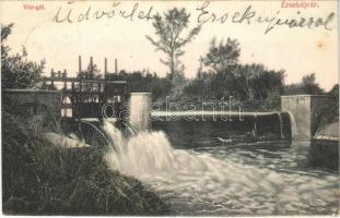 1908 Érsekújvár, Nové Zamky; Vízi gát. Conlegner J. és fia / water dam (EK)