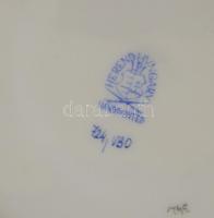 Herendi Viktória mintás csésze aljjal, kézzel festett, jelzett, hibátlan, m: 5,5 cm, d: 14 cm