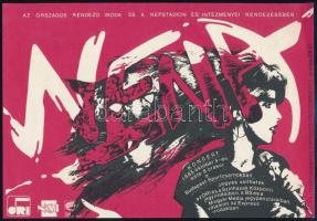 1985 NÉNA koncert, kisplakát, 22,5×15,5 cm