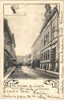 Temesvár, Timisoara; Lonovits utca, üzletek. Divald Károly 759. / street. Art Nouveau