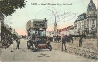 Arad, József főherceg út, autóbusz. Bloch H. / street, autobus