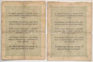 1848. 2Ft "Kossuth bankó" (2x) T:III,III- Adamo G106