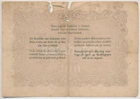 1848. 100Ft "Kossuth bankó" T:III- anyaghiány, nagyobb szakadás / Hungary 1848. 100Ft &quo...