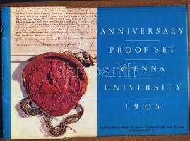 Ausztria 1965. 5Sch Ag, 10Sch Ag, 25Sch Ag, 50Sch Ag "Bécsi Egyetem" szettben, ismertetőve...
