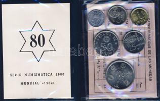 Spanyolország 1980. 50c-100P 6klf db, "Labdarúgó VB" szettben T:1