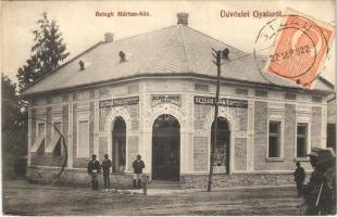 1922 Gyalu, Gilau; Betegh Márton ház, női és férfi divat üzlete és saját kiadása / shop. TCV card