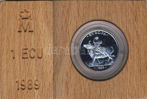 Spanyolország 1989. 1Ecu Ag "Európa" dekoratív díszkiadásban T:PL Tanúsítvánnyal!