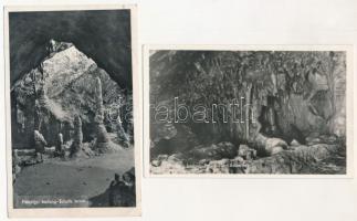 Budapest III. Pálvölgyi cseppkőbarlang - 4 db képeslap / 4 postcards