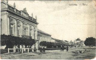 Ipolyság, Sahy; tér, vármegyeház / square, county hall  (fa)