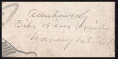 Udvary Pál (1900-1987): Zsebre vágott kézzel. Ceruza, papír, jelzett, autográf ajándékozási sorokkal...