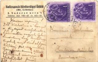 1939 Budapest II. Hűvösvölgy, Holtzspach üdülő (Dr. Lehotay). Vadorzó utca 7. (fl)