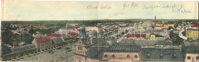 1903 Arad, látkép. Honisch udvari fényképész felvétele. Kinyitható panorámalap / folding panoramacard