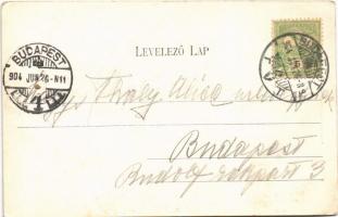 1904 Budapest II. Hűvösvölgy, Holtzspach-féle vigadó az Orvvadászhoz. Ifj. Holtzspach Nándor kiadása...