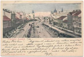 1901 Arad, Andrássy tér / square (ázott / wet damage)