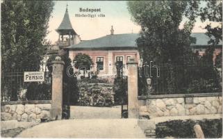 Budapest II. Hűvösvölgyi villa, pensio