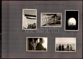 1942 Egy hét Erdélyben, magyar katonák 1942. októberében, Gyimes-Déda-Mádéfalva, stb., 17 db fotósarokkal rögzített fotó 3 kartonon, jó állapotban, 6×9 cm