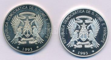 Sao Tomé és Principé 1993. 500D Cu-Ni + 2500D Ag "15 éves együttműködés az Európai Közös Piacca...