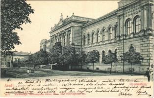 1902 Arad, gimnázium. Nachbargauer János kiadása / grammar school
