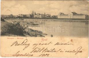 1901 Arad, Maros part / Mures riverside (fa)