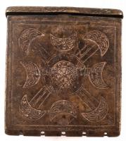 XIX. sz, Balkán. Oszmán-török lőszertartó. Bronz, félholdas díszítéssel / Osman Turkish bullet holde...