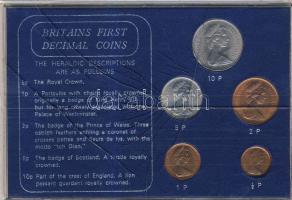 Nagy-Britannia 1971. 1/2p-10p 5klf db, szettben T:1 Tok sérült!