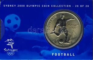 Ausztrália 2000. 5$ "Labdarúgás" díszkiadásban, tanúsítvánnyal T:BU