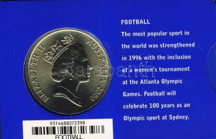 Ausztrália 2000. 5$ "Labdarúgás" díszkiadásban, tanúsítvánnyal T:BU