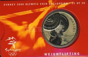 Ausztrália 2000. 5$ "Súlyemelés" díszkiadásban, tanúsítvánnyal T:BU