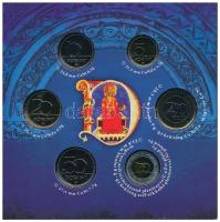 2014. 5Ft-200Ft (6xklf) "Lancea Regis" forgalmi sor szettben, benne ónozott réz Szent Istv...