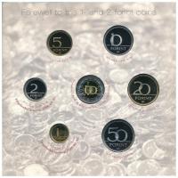 2008. 1Ft-100Ft (7xklf) darabos forgalmi sor "Búcsú az egy- és kétforintostól" dísztokos s...