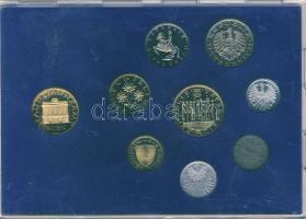 Ausztria 1980. 2Gr-20Sch 8klf db + "Hauptmünzamt 1980" emlékérem T:PP