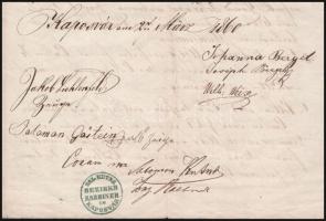 1860 Weisz Vilmos szabómester (későbbi divatáru-kereskedő) és Bergel Johanna, Bergel József orvos és...