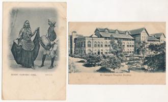 4 db RÉGI indiai képeslap / 4 pre-1945 Indian postcards