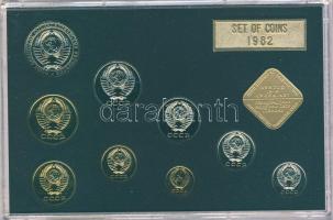 Szovjetunió 1982. 1k-1R 9klf db + "Leningrad-i pénzverde" emlékérem, szettben T:1