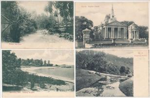 4 db RÉGI maláj képeslap / 4 pre-1945 Malaysian postcards