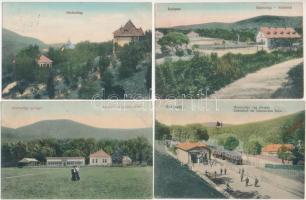 Budapest II. Hűvösvölgy - 4 db régi képeslap / 4 pre-1945 postcards