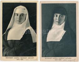 Érd, Bogner Mária Margit nővér, &quot;Érd angyala&quot; - 2 db régi képeslap / 2 pre-1945 postcards