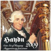 2009. 5Ft-200Ft Haydn (6xklf) forgalmi érme sor + Joseph Haydn Ag emlékérem (12g/0.999/29mm) T:PP Adamo FO43.4
