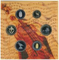 2009. 5Ft-200Ft "Haydn" (6xklf) forgalmi érme sor + "Joseph Haydn" Ag emlékérem ...