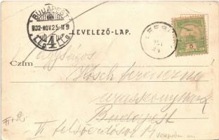 1902 Lepsény, Vasúti vendéglő és szálloda közvetlen az indóháznál, vasútállomás, vasutasok, pincér. ...