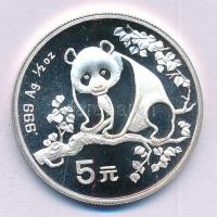 Kína 1993. 5Y Ag Panda T:PP China 1993. 5 Yuan Panda C:PP Krause KM#483