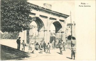 Pola, Pula; Porta Gemina / Roman gate. Dep. A. Bonetti