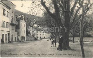 Bakar, Szádrév, Bukar, Bukkari, Buccari; Trg Marije Terezije / Mar. Ther. Platz / street view, square. Ed. Feitzingers Kunstverlag Quarn. No. 68.