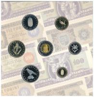 2006. 1Ft-100Ft (7xklf) forgalmi sor szettben + 1946. 1Ft Ag "Hatvanéves a Forint" utánver...