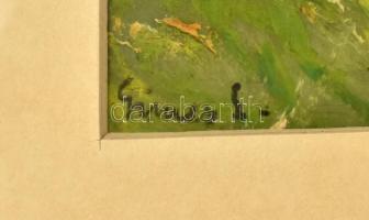 Gimes Lajos (1886-1945): Vízparton olvaso lány. Olaj, karton, jelzett. Dekoratív üvegezett keretben,...