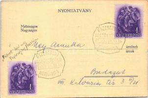 1938 Kovács Bútorcsarnok reklámlapja. Budapest VIII. Üllői út 30. Mária utca sarok. Gyártelep XIV. A...