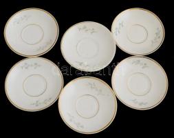 Gyerek porcelán teáskészlet, 2 db kiöntővel, 1 db cukortartóval, 6 db csészével és csészealjjal, kéz...